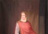 Frag. obrazu "Ermesinda of Asturias", Francisco Joaquín Gutiérrez de la Vega. 1854 r. Praca znajduje się w zasobach Museo del Prado (Madrid).